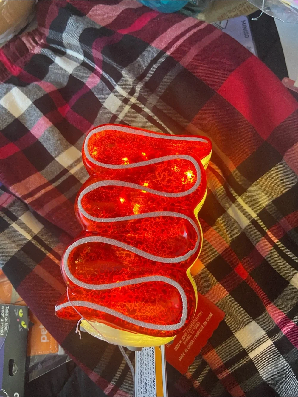 Red Ripple LED Accent Lamp